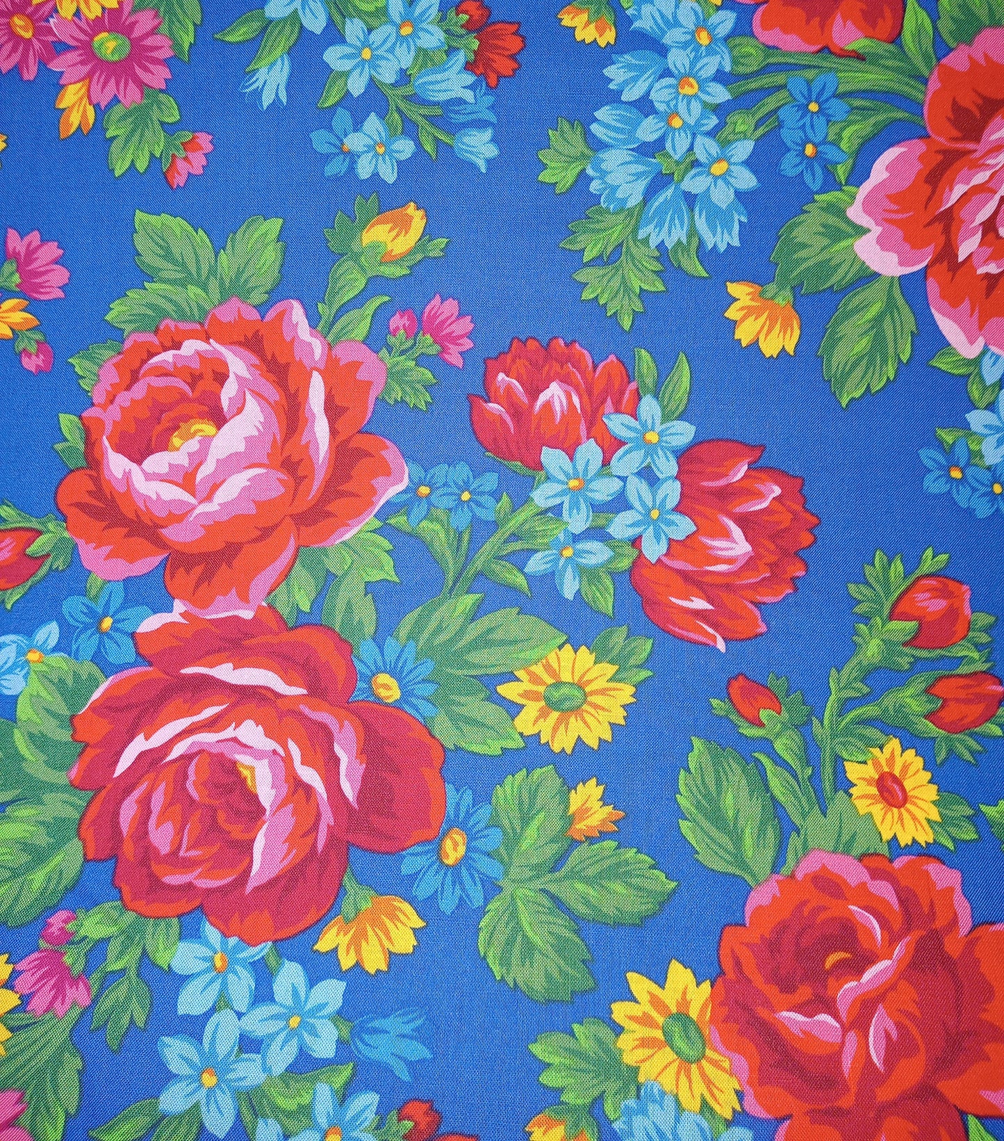Fabric : Blue Kokum Scarf floral (design/pattern) (Copy)