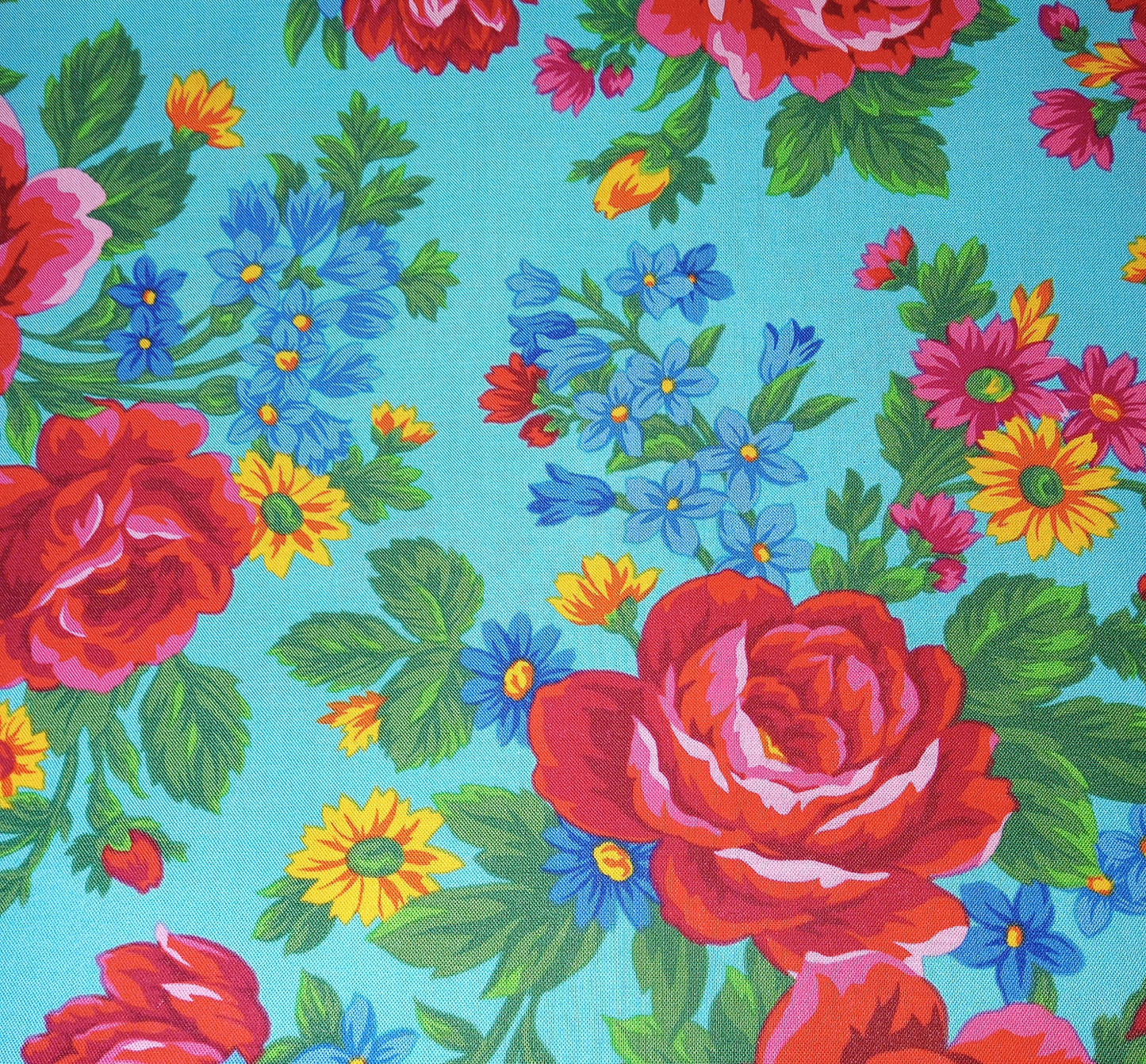 Fabric : Turqouise Kokum Scarf floral (design/pattern)