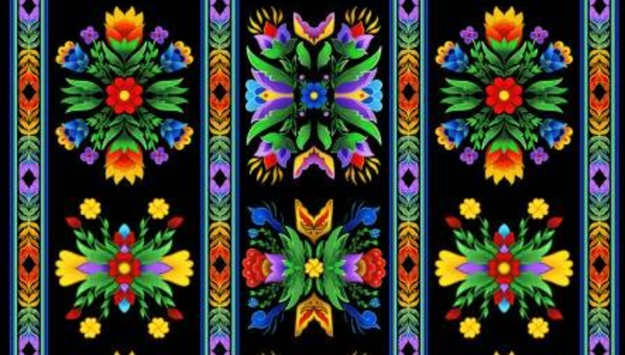 Fabric: Black - Regalia Large scale