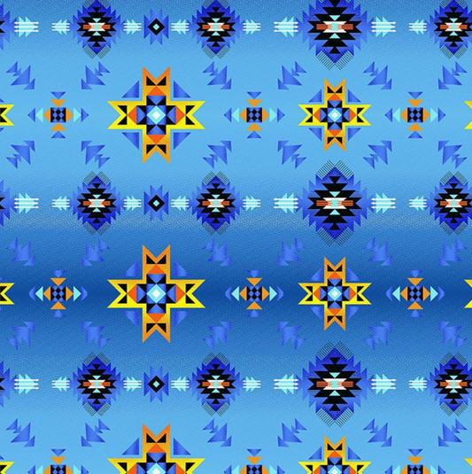 Fabric : Blue Glow Star (design/pattern)