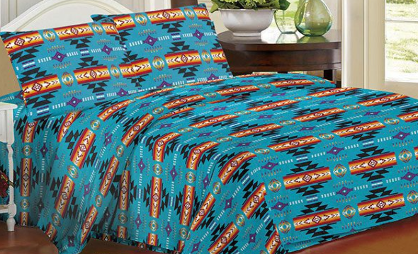 Navajo print - Turquoise Queen Set (4pc)