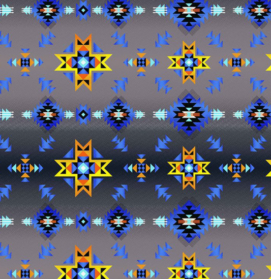 Fabric : Dark Blue/Grey Glow Star (design/pattern)