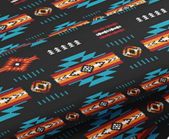 Fabric : Black Navajo (design/pattern)