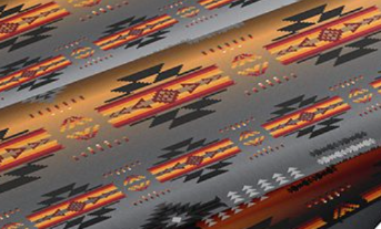Fabric : Black/Grey Fire Gradient Navajo (design/pattern)