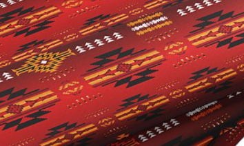 Fabric : Red Gradient Navajo (design/pattern)