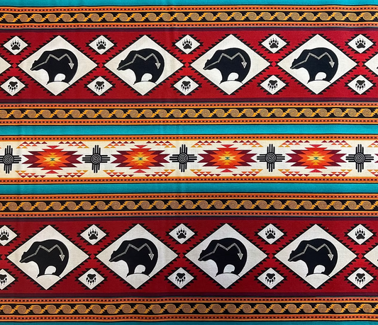 Fabric: Tucson Bear Stripe (Terracotta)